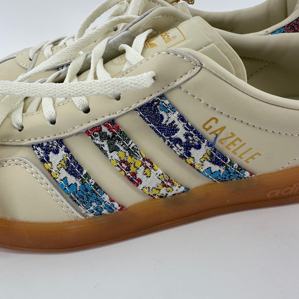 Adidas Gazelle Bold Liberty London Floral Cream Gum Platform Sneakers GZ2165 - Picture 4 of 10
